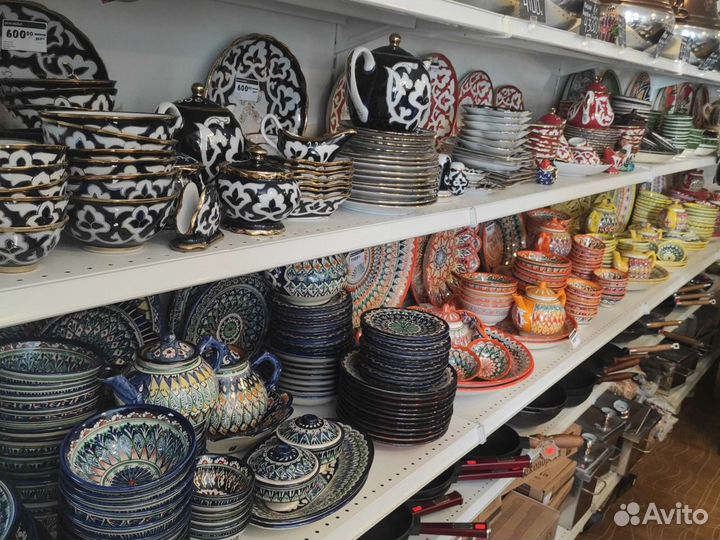 Узбекская Посуда Синий Мехроб