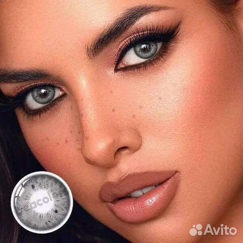 Натуральные цветные линзы Серые