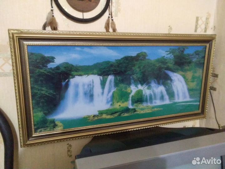 Живая картина водопад 98*48см