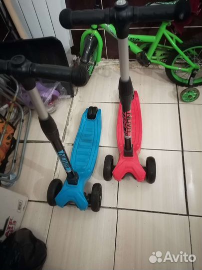 Самокат трехколесный бу