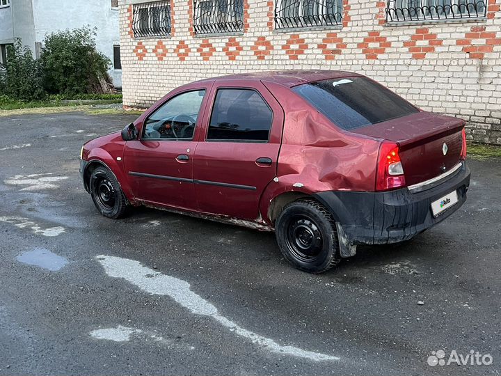 Renault Logan 1.4 МТ, 2011, битый, 186 000 км