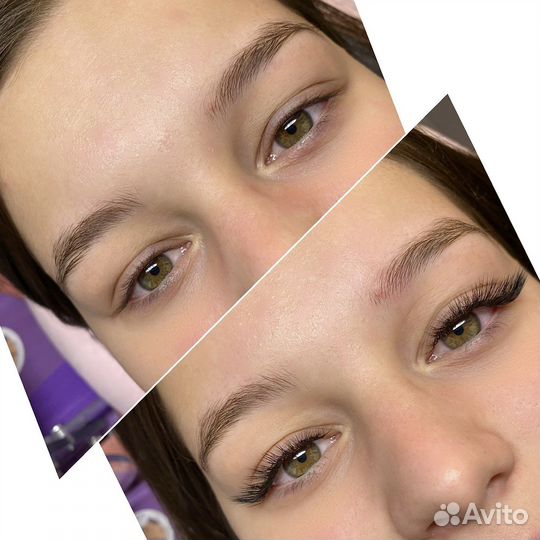 Наращивание ресниц/оформление бровей