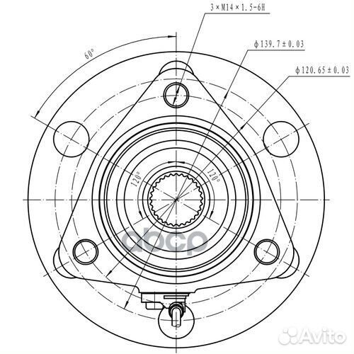 Ступица передняя Z89129R Zikmar