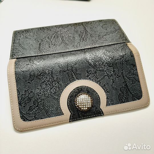 Кошелек Elisir - кристалы swarovski натур.кожа