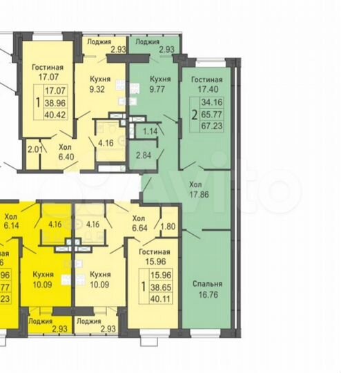 2-к. квартира, 68,7 м², 10/17 эт.