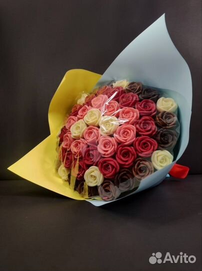 Розы из Бельгийского Шоколада - 51 шт в Букете