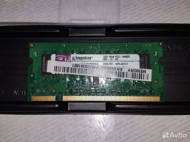 Память Kingston DDR2 1GB 1Rx8 PC2-6400S-666