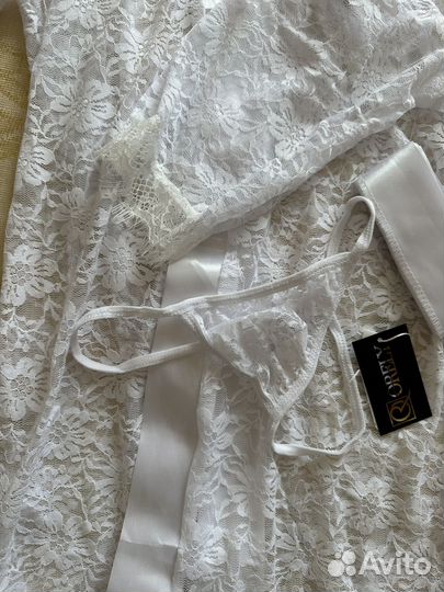 Халат женский новый с трусиками и поясом S