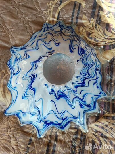 Ваза для фруктов цветное стекло