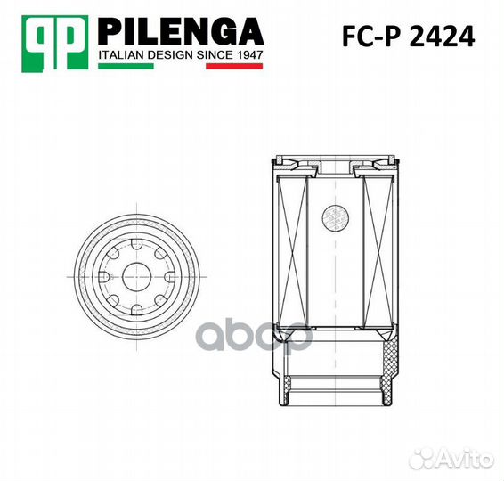 Фильтр топливный HCV FCP2424 pilenga