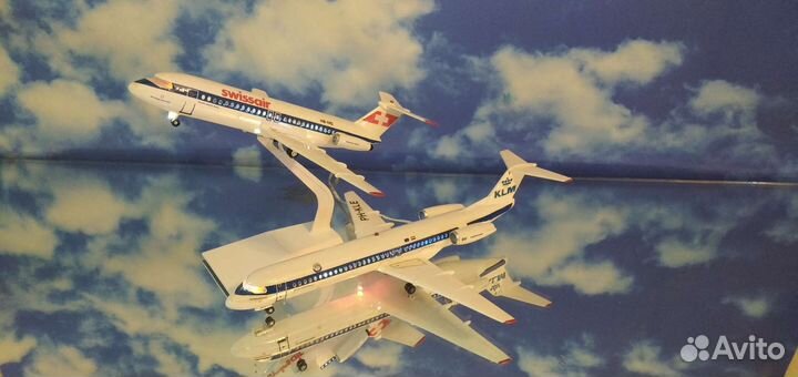 Модели самолётов Bac1-11иFokker100.Уникальные