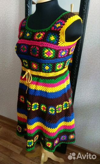 Летний вязаный сарафанчик