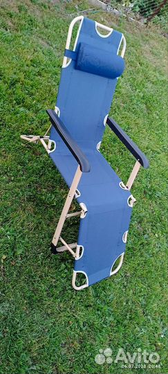 Кресло шезлонг складное, с матрасом