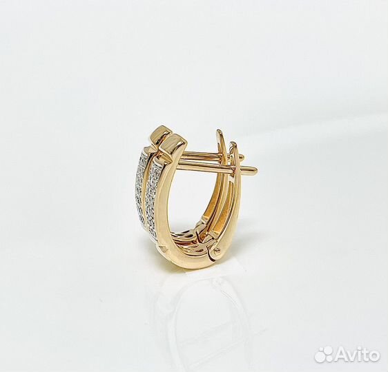 Золотые серьги с бриллиантами