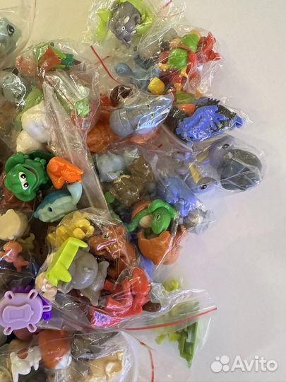 Игрушки из Киндера пакетом животные 800 г