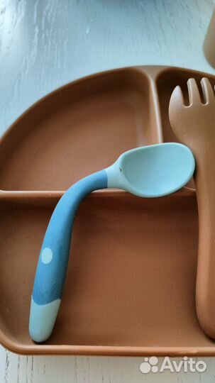 Набор посуды для кормления силиконовая на присоске
