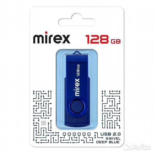Флеш-диск Mirex swivel deep blue 128GB