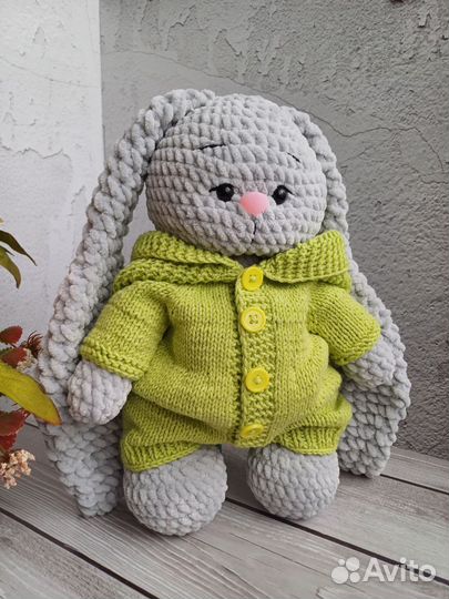 Мягкая игрушка заяц ручной работы