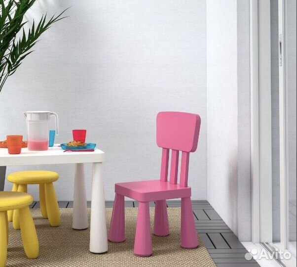 Детский стул Маммут Икеа новый розовый IKEA