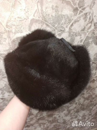 Мужская норковая шапка ушанка