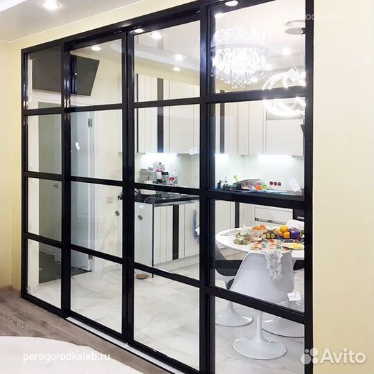 Перегородка стеклянная. изготовление монтаж