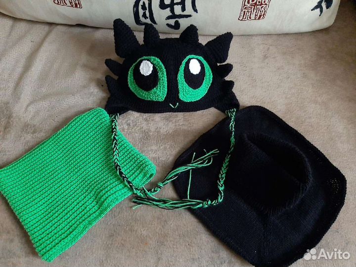 Зверошапка Шапка для мальчика беззубик на 1-2 года