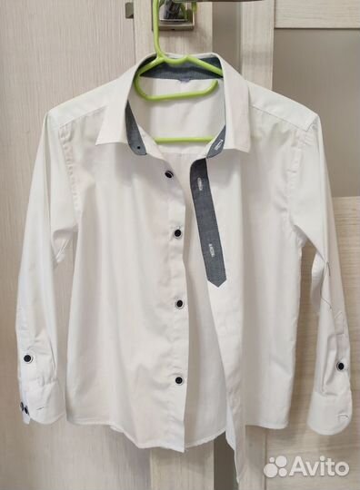 Белая рубашка Play today 116см