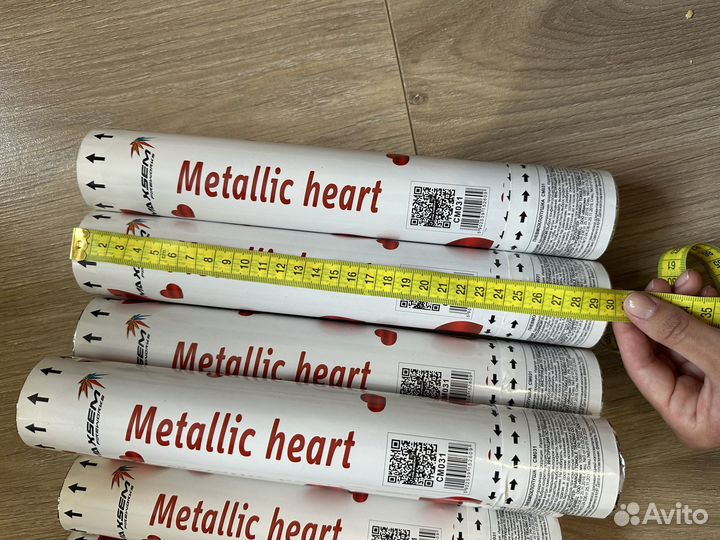 Хлопушка с конфетти «Сердечки»