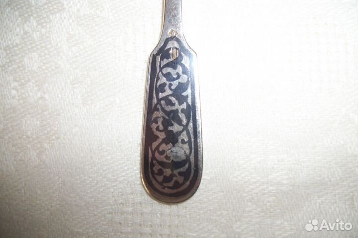 Набор чайных ложек СССР серебро, позолота, чернени