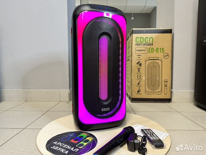 Мощная 800W блютуз колонка портативная Eden