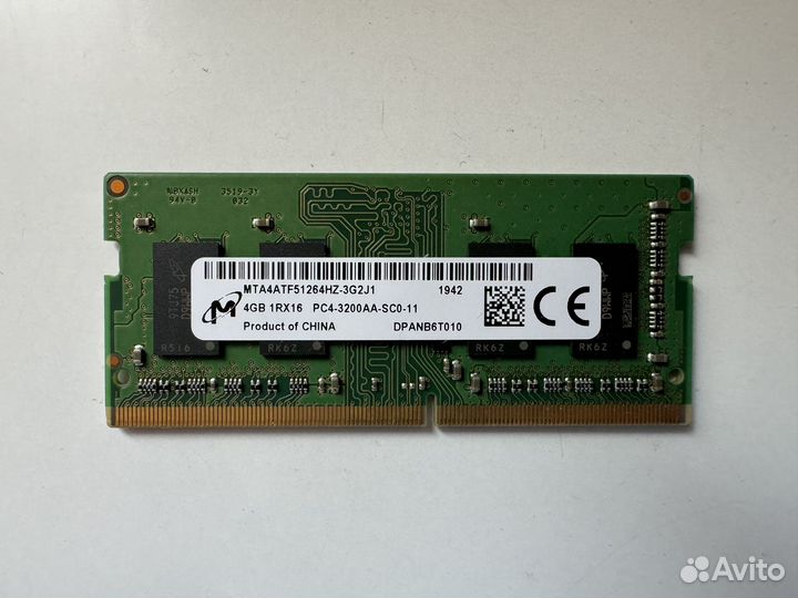 Модуль памяти Micron DDR4 4Gb