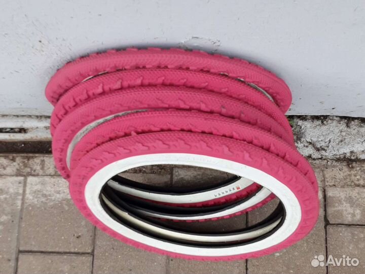 Розовые покрышки для велосипеда 16