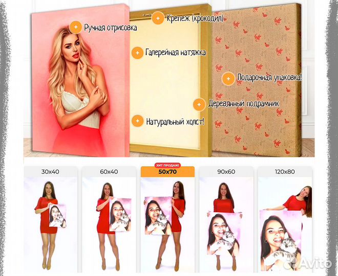 Портрет на холсте 30х40