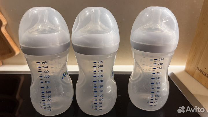 Бутылочки avent 260, с сосками