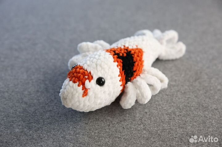 Вязаные игрушки ручной работы рыба Карп