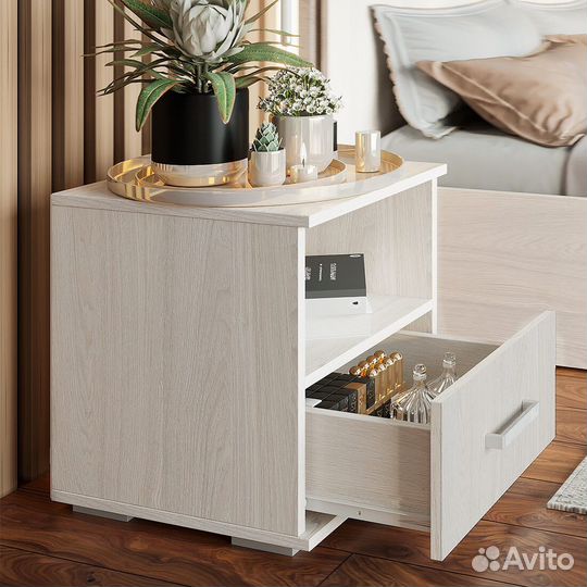 Прикроватная тумба Белла тб-11 ясень белый