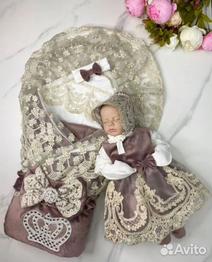 Конверт на выписку для девочки весна-лето