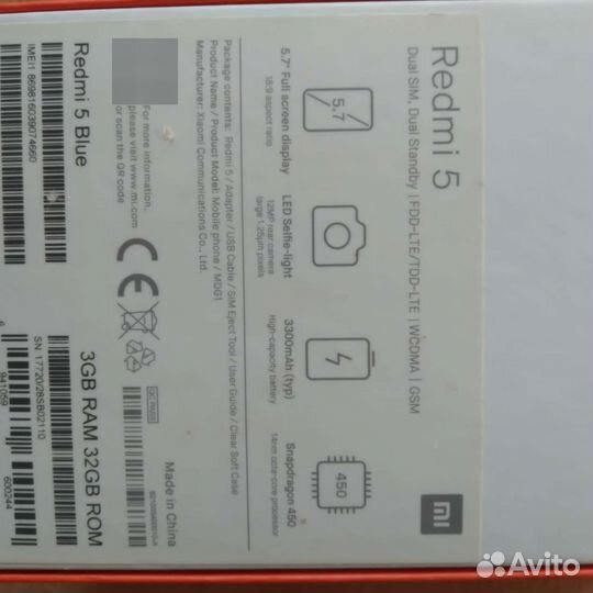 Xiaomi Redmi 5, 3/32 ГБ