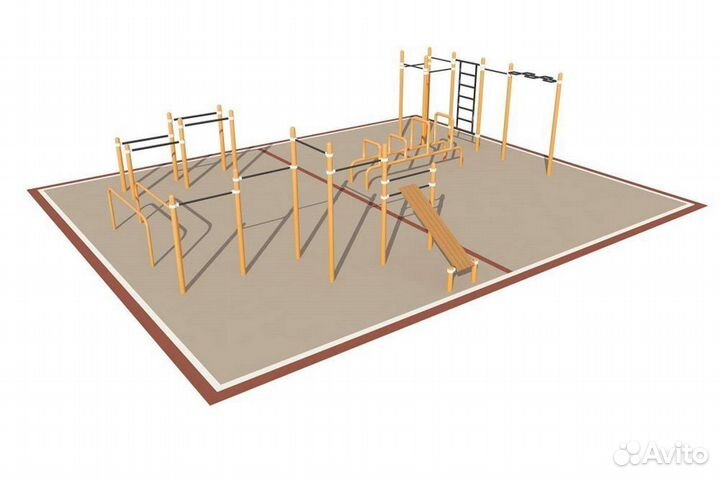 Площадка уличная для воркаут Дворовая Pioner A16758