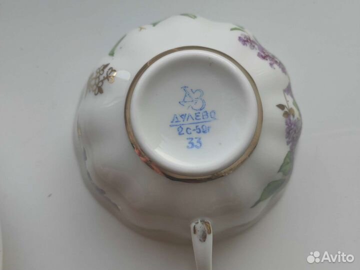 Чашка с блюдцем дулево