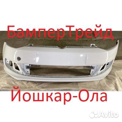 Передний бампер Фольцваген Полос 2010 белый LB9A