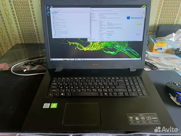 Игровой ноутбук acer aspire3 17.3FHD