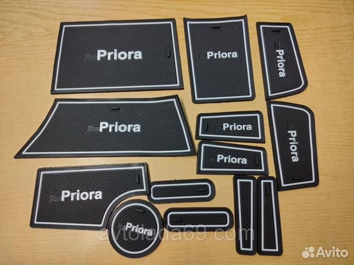 Коврики на панель Лада Приора 2 Белые Новые