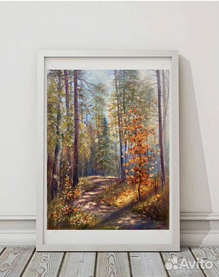 Картина маслом Осень, пейзаж