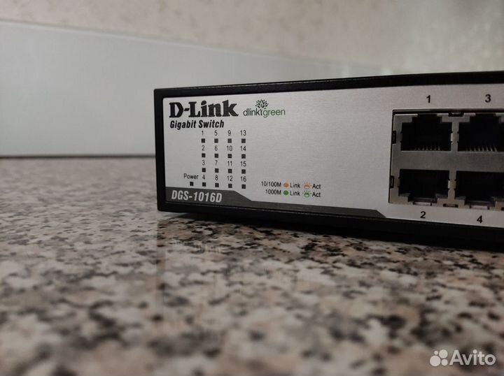 Гигабитный коммутатор D-link DGS-1016D/E 16 портов