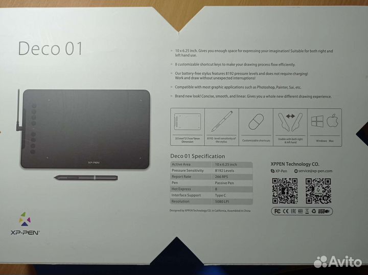 Графический планшет XP PEN deco 01