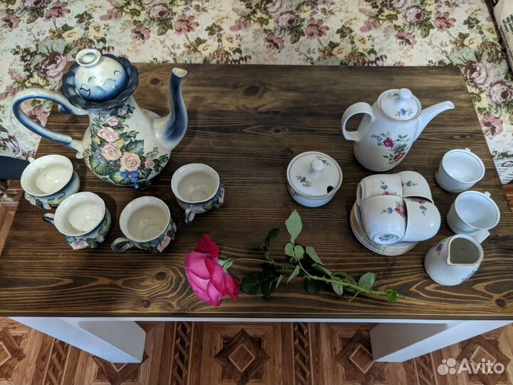 Кофейный сервиз (2 шт.) - ваза / 2 чашки в подарок