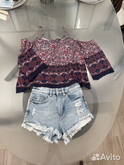 Шорты H&M (34) + кофта Bershka s