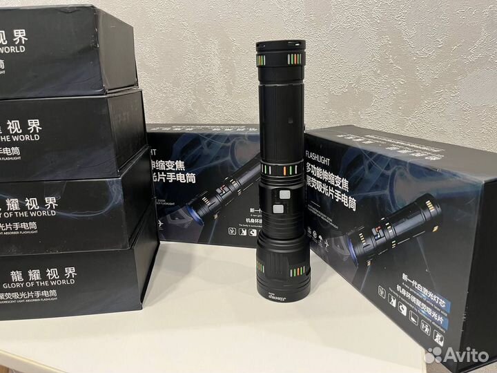 Сверхмощный фонарь, LED фонарик, белый лазер 5000м