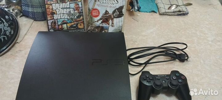 Sony PS3+джойстик+2игры